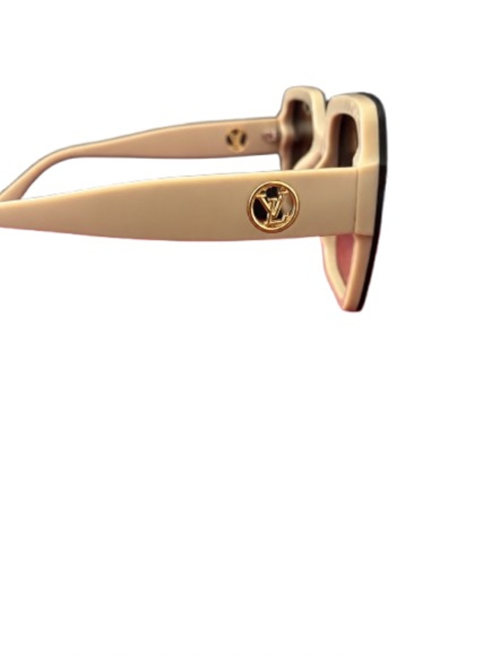LV Red Gradient & Brown Square Women’s Sunglasses - Picture 4 of 4